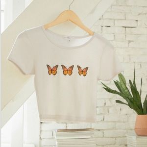 Truly Madly Deeply Butterfly Cropped Tee